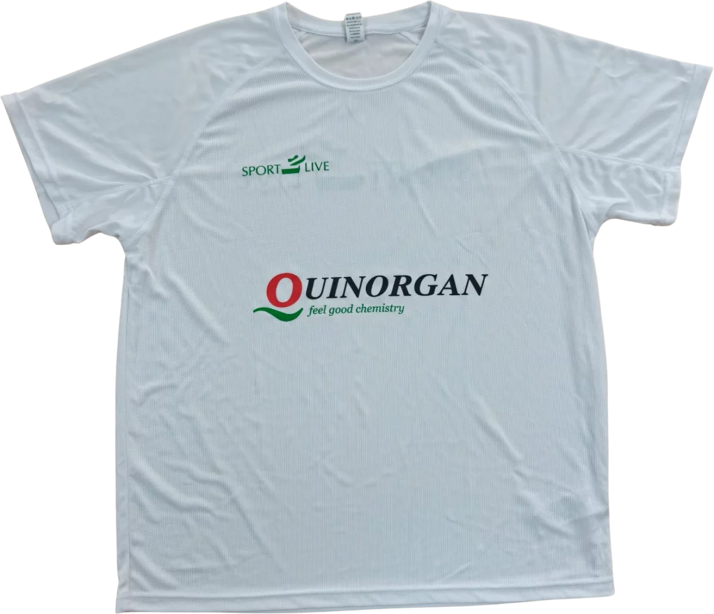 Camiseta de Sport2live patrocinada por Quinorgan